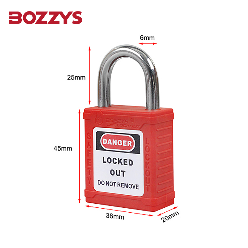 25mm Steel or Stainless Steel Shackle Safety Padlock, Short Shackle Padlock