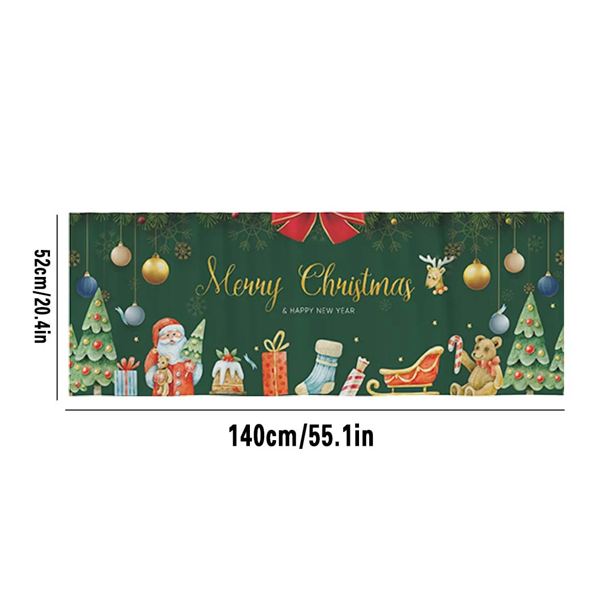 Christmas Decorations, Holiday Parties, Santa Claus Curtains, Short Curtains, Kitchen Blackout Window Curtains