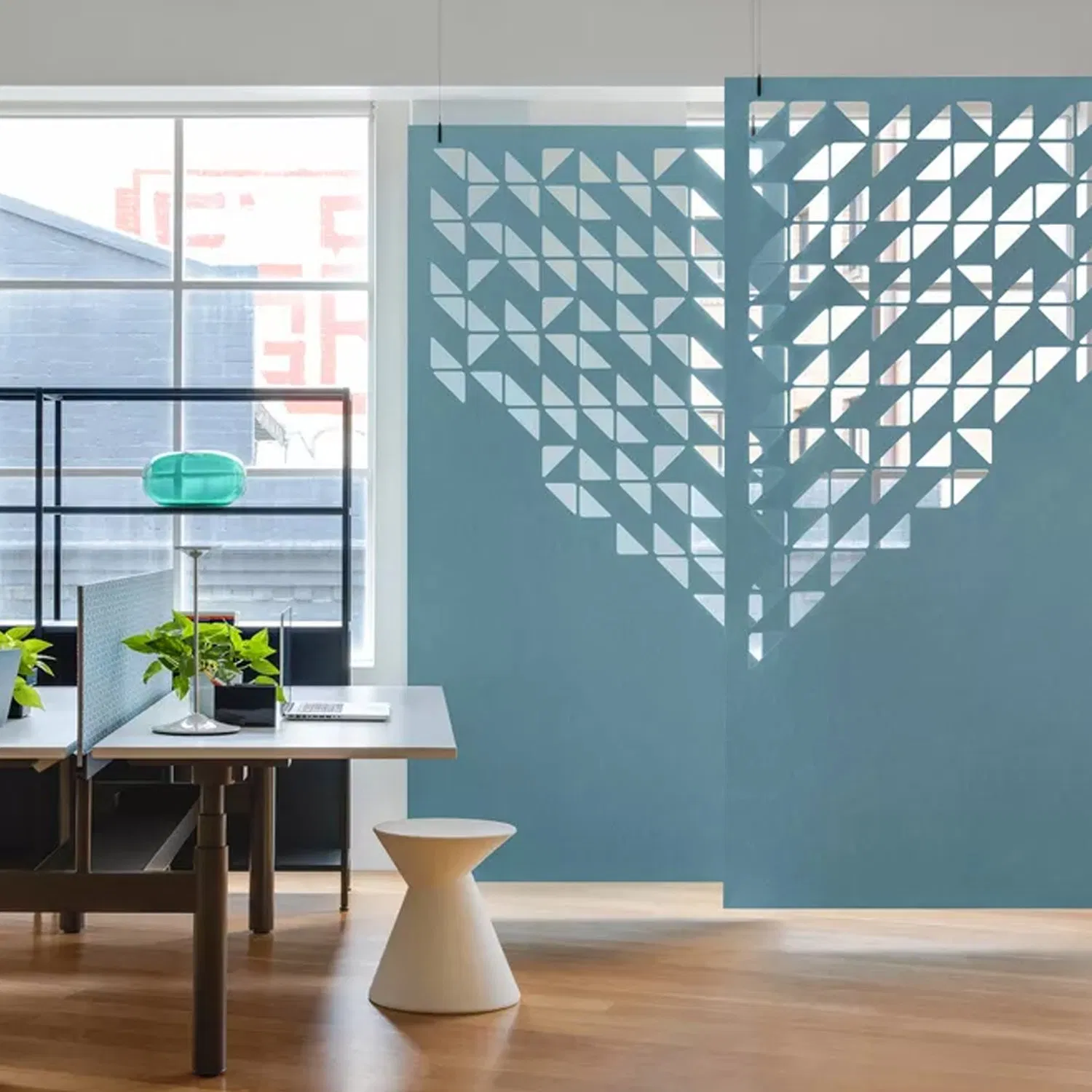 Sound-Absorbing Panels for Hanging Screens Room Dividers Partitions Curtain Panels Hollow Art Decoration PVC