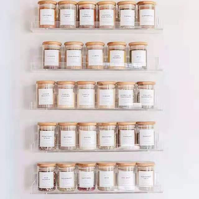 Стеклянная банка для хранения с бамбуковой крышкой