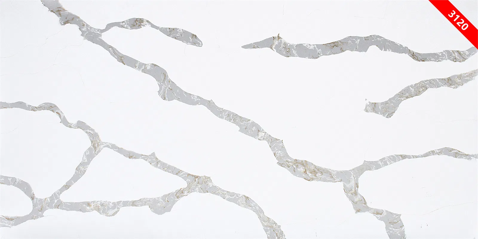 Bookmatch Calacatta Quartz Kk3119 Slab and Kitchen Countertop and Vanity Top