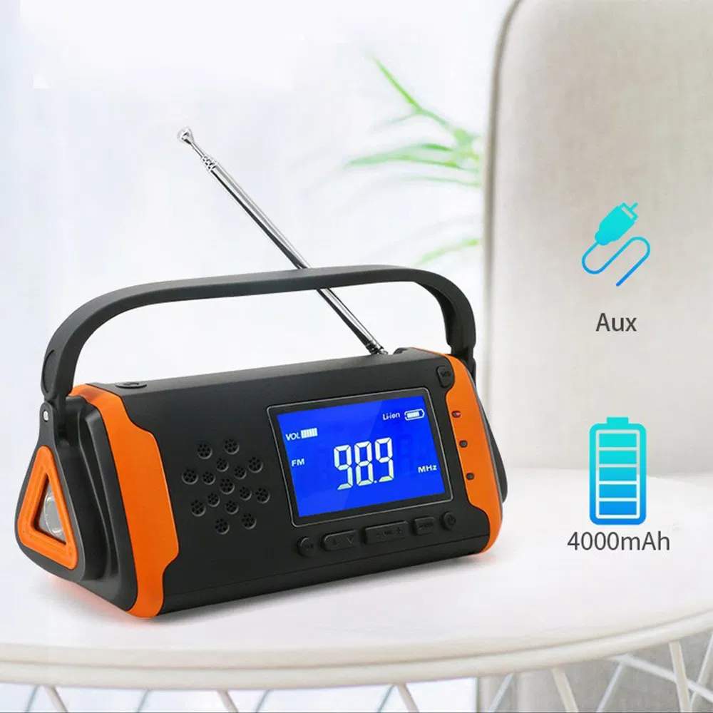 Аварийное радио на солнечной батарее с фонариком и Power Bank
