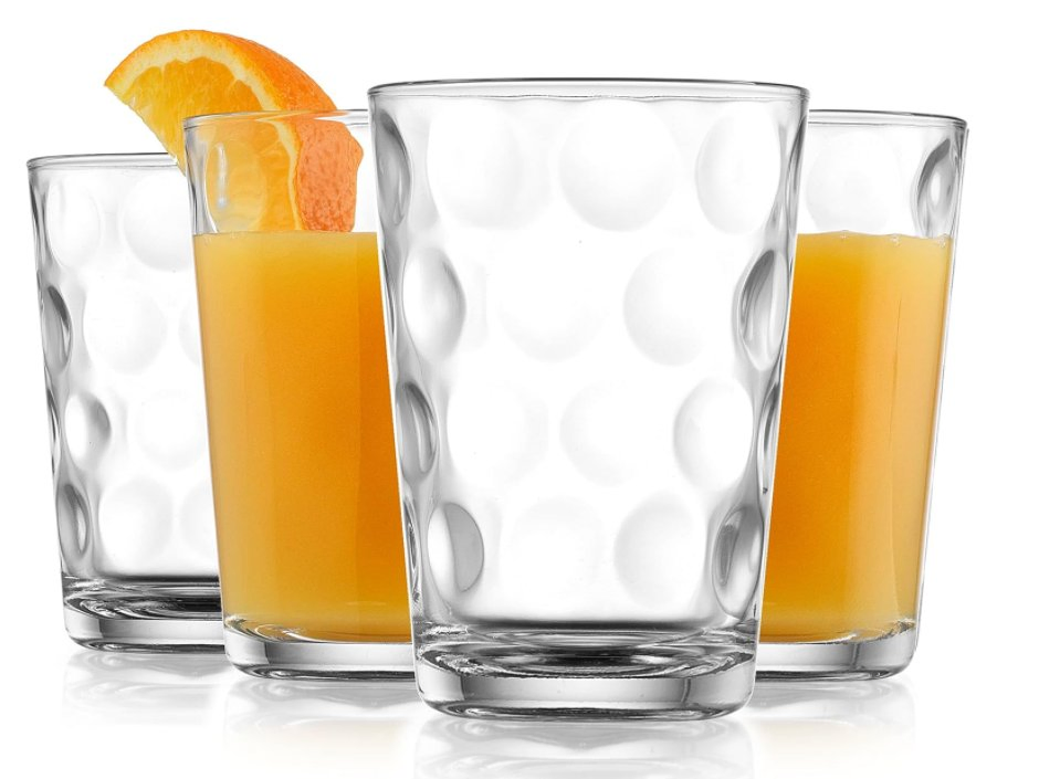 Juice Glasses Water Tumbler Glasses Cups 7 Oz Uses for Juice, Water, Cocktails, and More Beverages. Dishwasher Safe