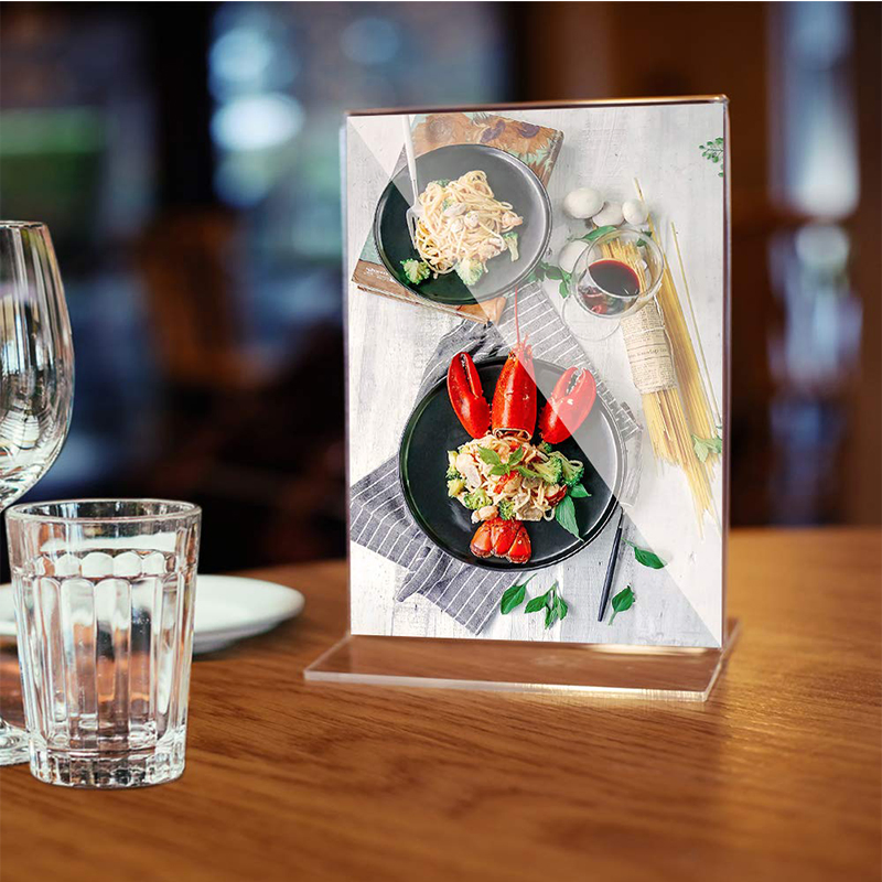 Menu Display Holder A4 Clear Transparent Acrylic Sign Display Holder