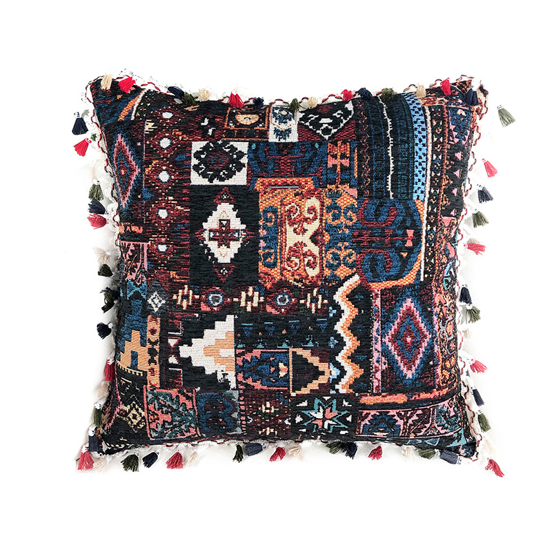 Colorful Decorative Throw Pillow Covers, Tufted Woven Pillow Cover