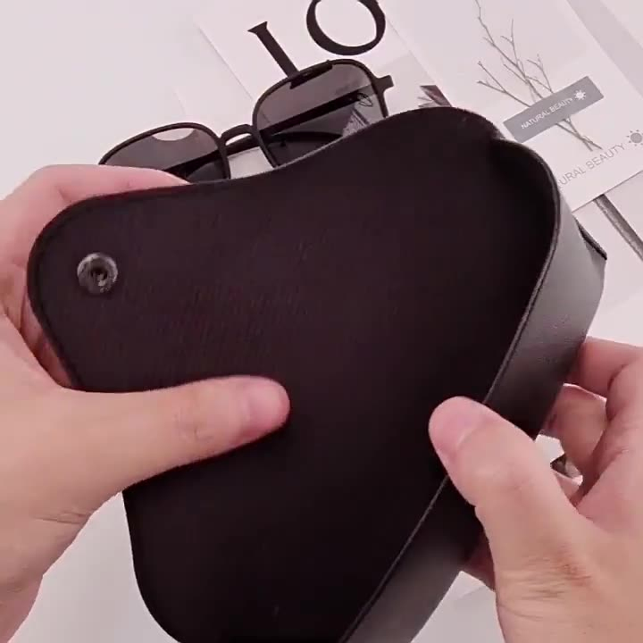 Cheap Wholesale High Quality Small Soft Leather Reading Glasses Bag