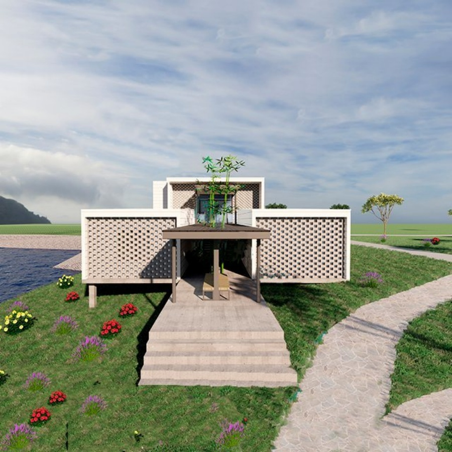Resettlement Housing Modern Prefabricated House by Government