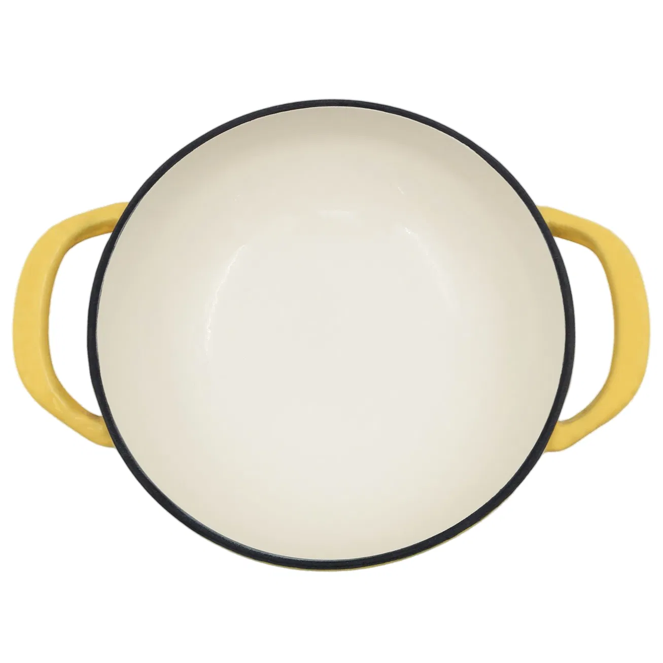 Чугунная эмалированная сотейник с двумя ручками