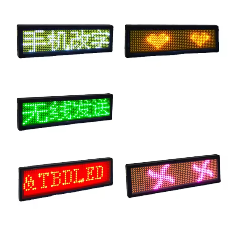 Popular Programmable Lighting Scrolling Message Stylish LED Light Badge