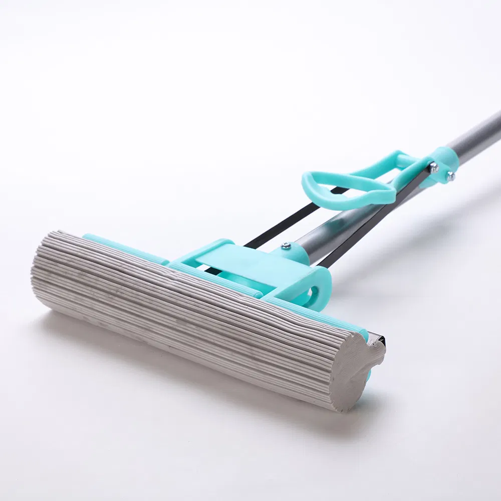 Plastic Larger Easy Foldable Sponge Self Cleaning Hand Free Floor Squeeze Hard PVA Mop Kitchen Home Quadruple Roller All Purpose Floor Cleaner Sponge Roller Mop