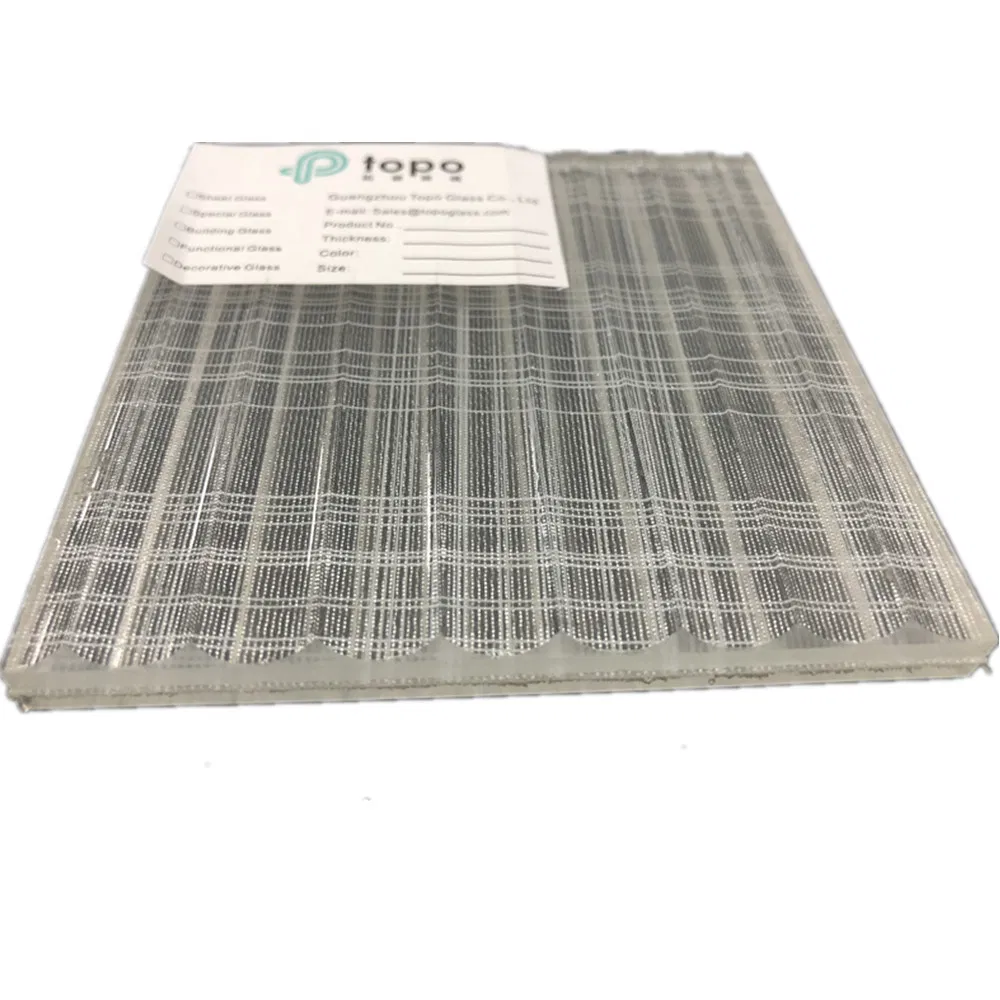 10mm Laminated Elegant Wire Fabric Glass (PLW-TP)