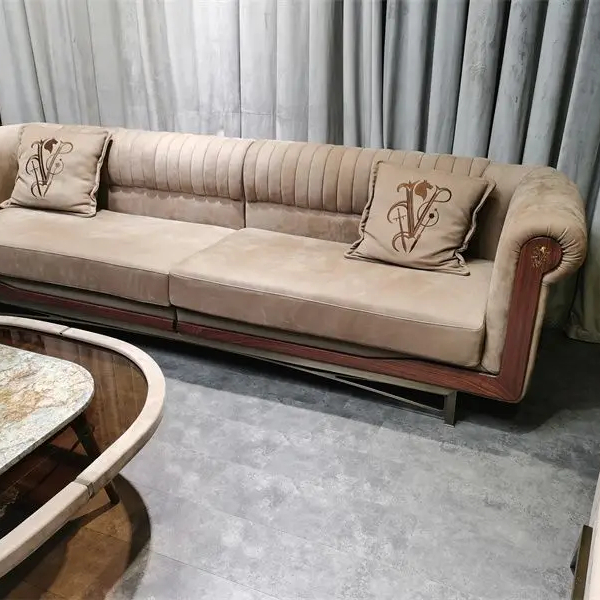 Диван деревянный 3-местный тканевый модульный для гостиной