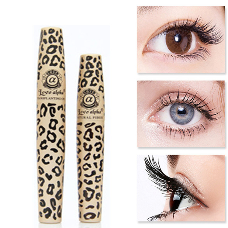 Cross-Border New Product Thick, Curled, Extra-Long Leopard Print Fiber, Long, Waterproof and Non-Smudge Mascara