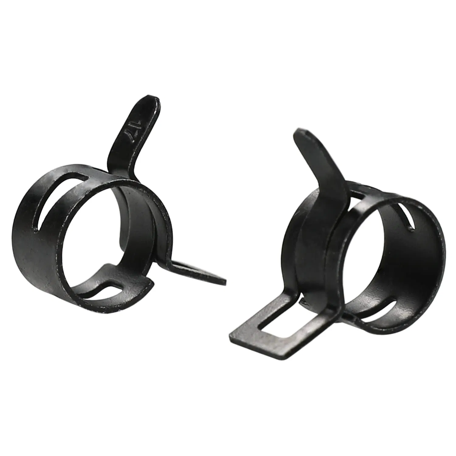 Hose Clip Black Automotive Spring Clips Elastic Hose Band Clamp Spring Hose Clip Fuel Line Silicone Vacuum Hose Pipe Clamp Air Hose Tube Water Pipe Fasteners