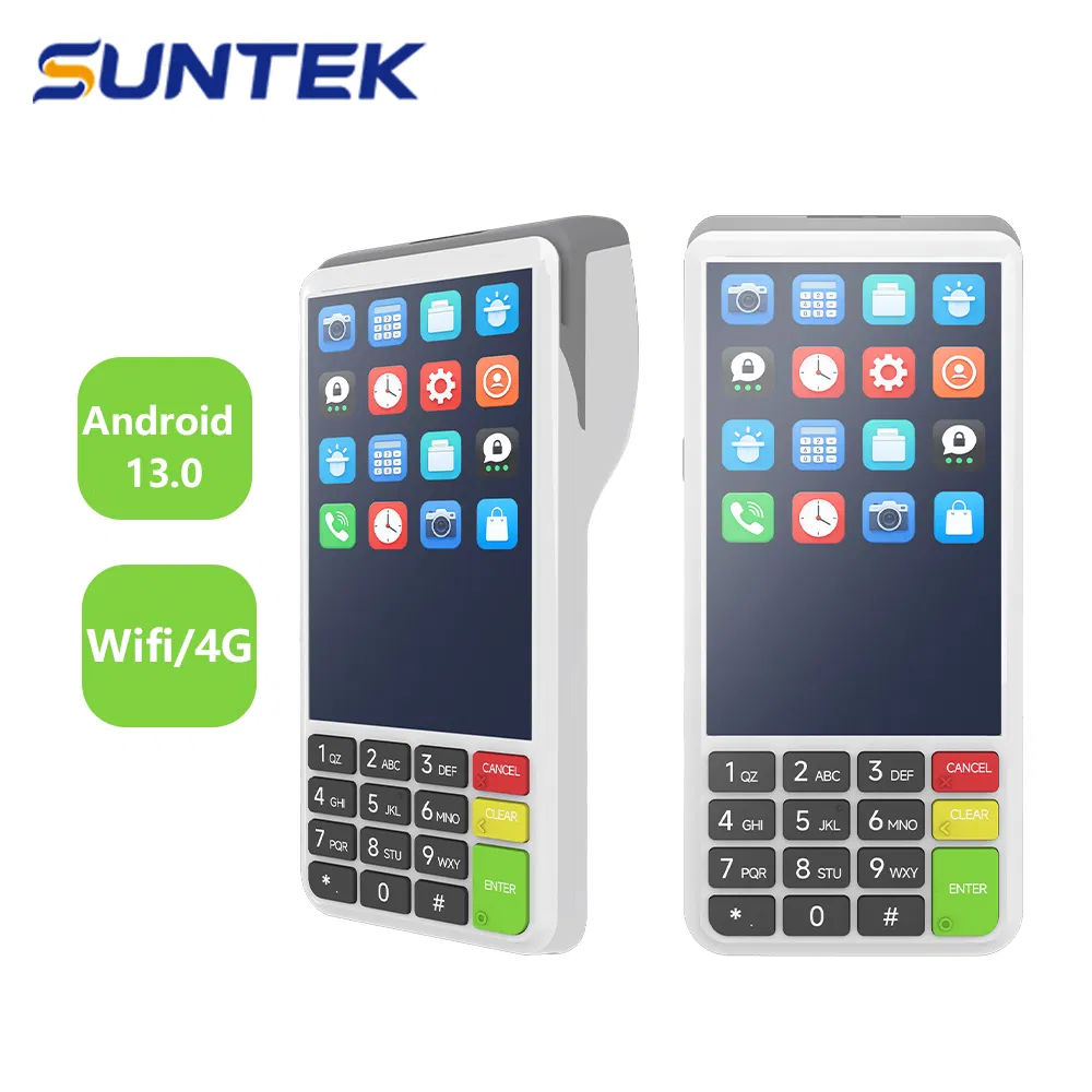 Customized 4G/Wi-Fi Connectivity Rugged PDA Terminal Handheld Mobile POS Device with 2GB RAM+16GB ROM Memory Optional