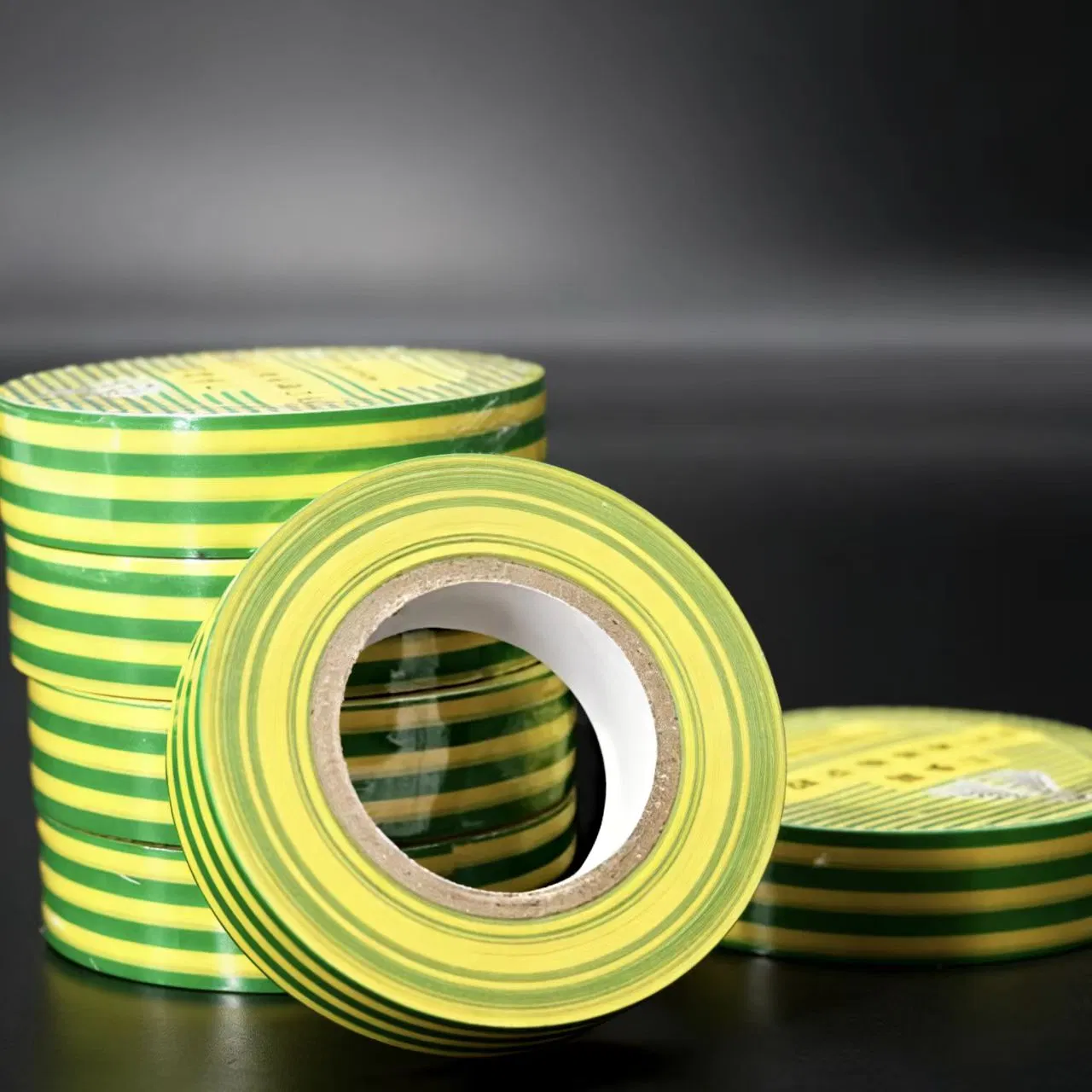 Bulk Yellow Green PVC Electrical Tape - Grounding Identification Insulating Tape