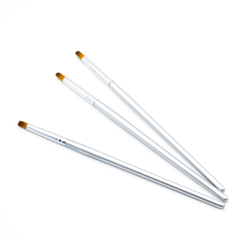 Guyo Silver Wooden Handle Nylon Nail Brush Accept Customizable Logo