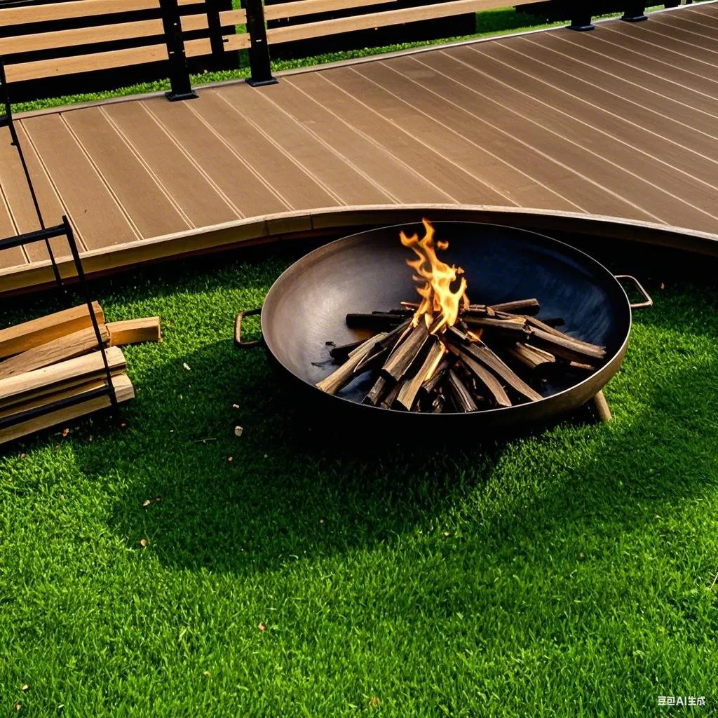 Стальной уличный очаг для семейных посиделок