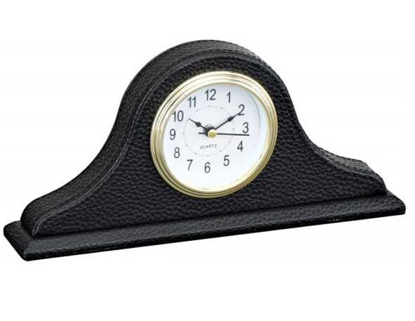 Elegant Leather Table Alarm Clock for Hotel Guest Room