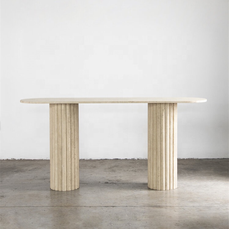 Консоль настенная черная с золотом мрамор травертин премиум