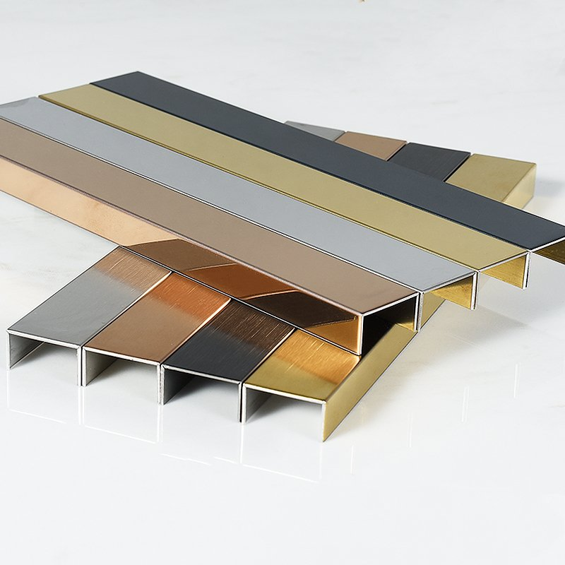 Supply Best Quality 304 316 Mirror Gold Metal Stainless Steel Trim for Interior Frame Decoration