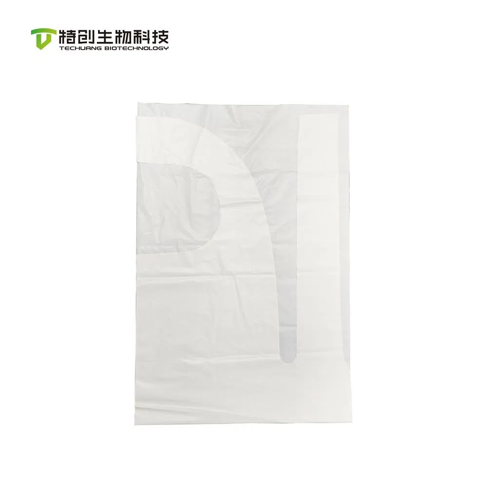 En 13432 100%Compostable New Design Disposal Pinafore Biodegradable Poly Multipurpose Strong Apron