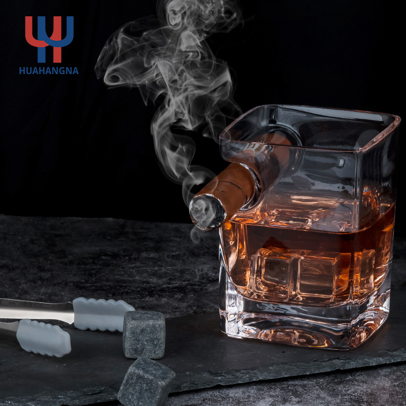 Natural Marble Cigar Ashtray Set with Classical Whiskey Glass Green Whiskey Chilling Stones Corporate Christmas Gifts for Men