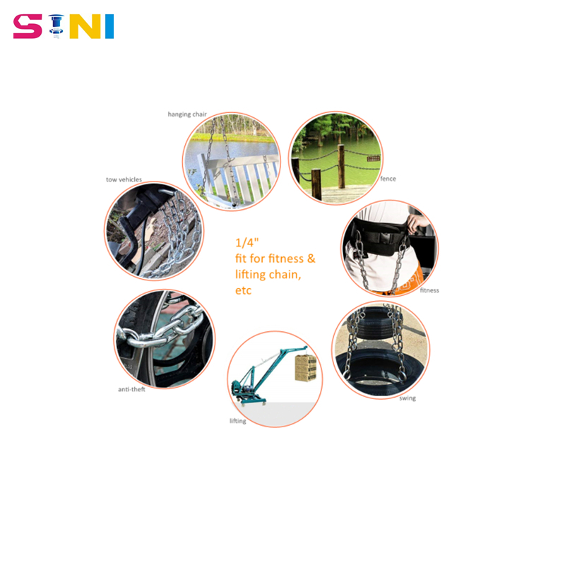 Hardware Wholesale Standard G80 Lifting Chain Custom Snow Dog Chain Link Stainless Steel Carbon Steel Pet Chains