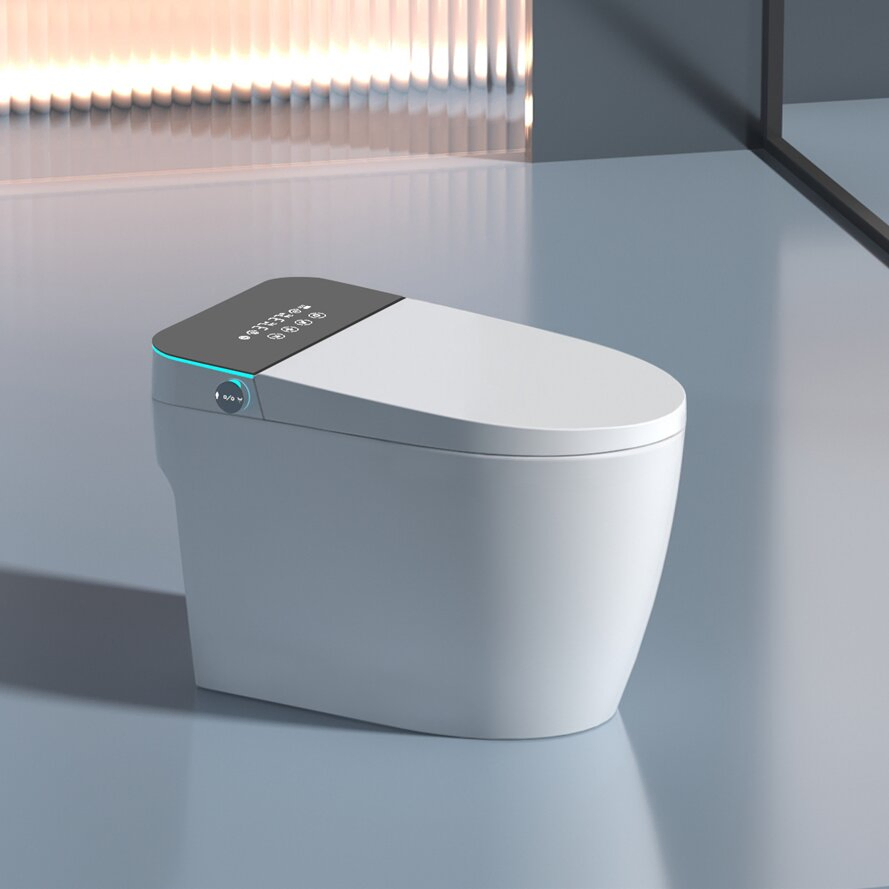 Hot Sale Foot Sensor Flip Heated Seat Bathroom Toilet Automatic Toilet Bowl Ceramic Intelligent Wc Smart Toilet