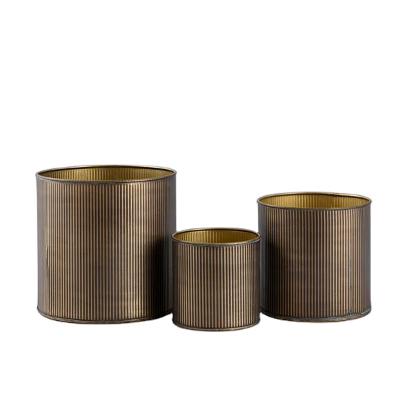 Кашпо железное набор 3 предмета для растений