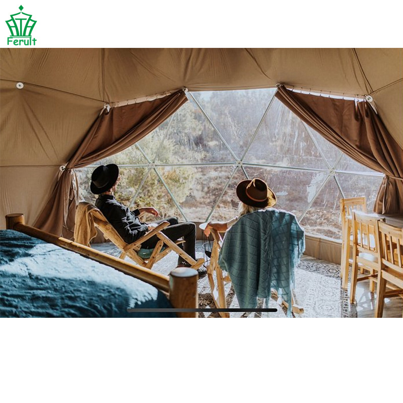 6m Waterproof PVC Geodesic Dome Glamping Tent for Outdoor Restaurants