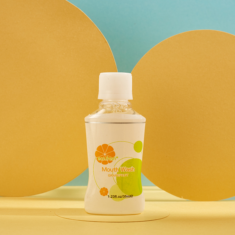 OEM Grapefruit Flavor 35ml Alcohol Free Mouth Wash Hotel Travel Portable Disposable Herbal Concentrated Mini Mouthwash