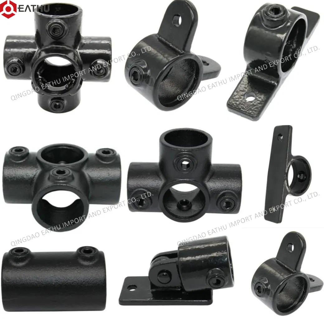 Powder Coating/Galvanized Malleable Iron Key Clamp Fittings for Handrail Systems/Guard Rail/Playground and Scaffolding