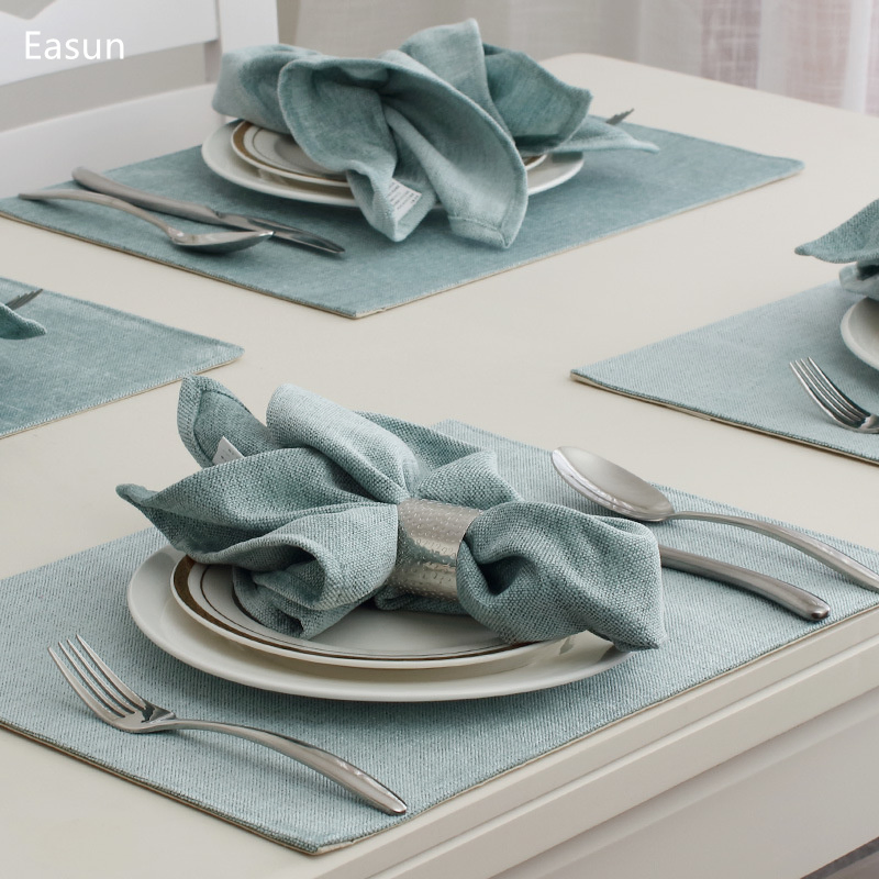 Airline Custom Beverage Napkins Cotton Table Napkins Tablecloth Blue