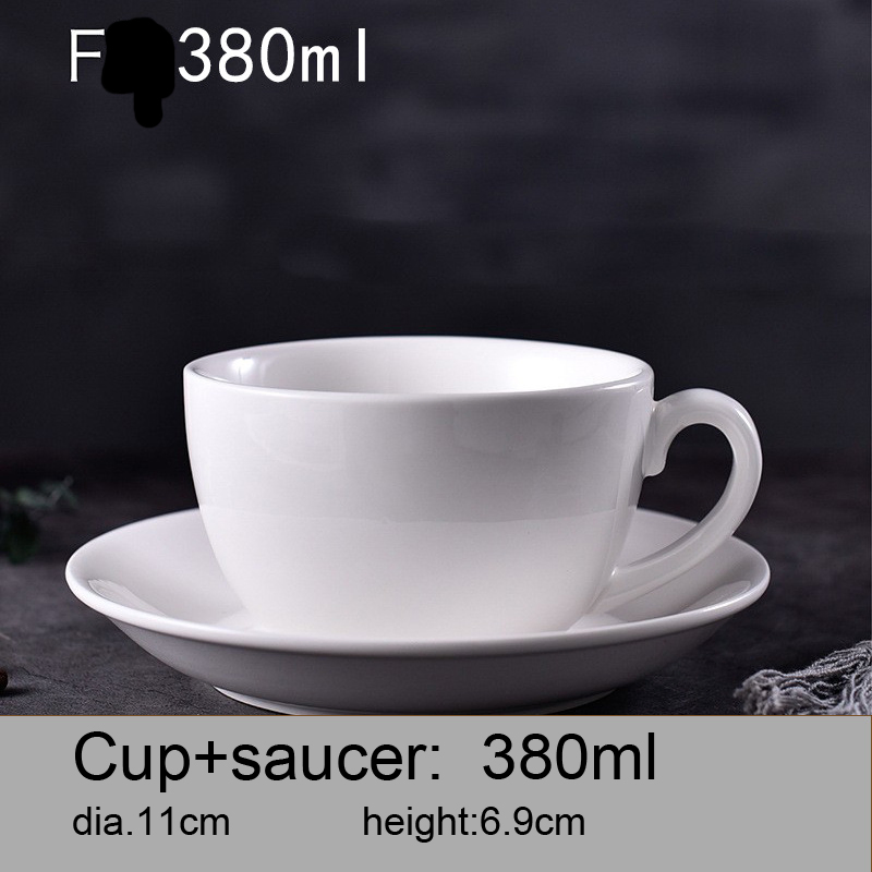 260ml Logo Design Ceramic Coffee Cup Set with Handle