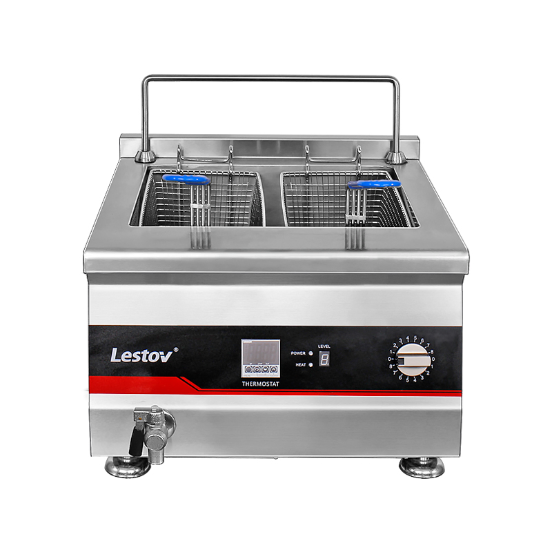 Lestov Commercial Tabletop Induction Deep Fat Fryer Chip Machine French Fryer