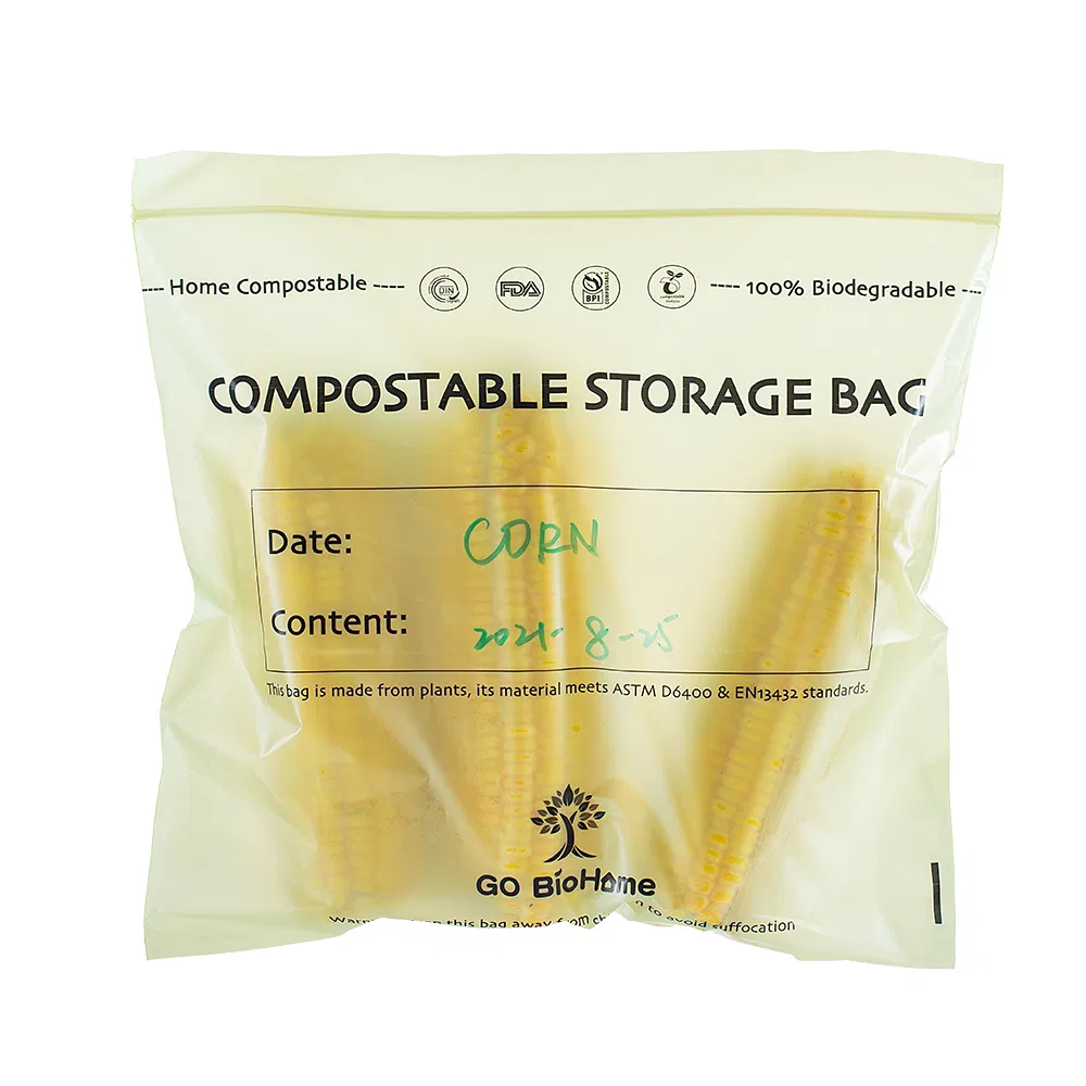 Compostable Mailing Bag PLA Biodegradable Corn Starch Reusable Ziplock Bag
