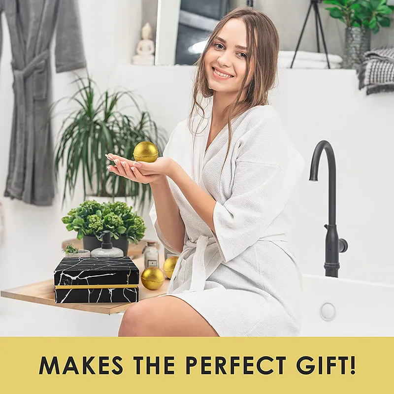 100% Natural Ingredients Colorful Organic Bathroom Bombs Organic Black Gold Bath Bombs