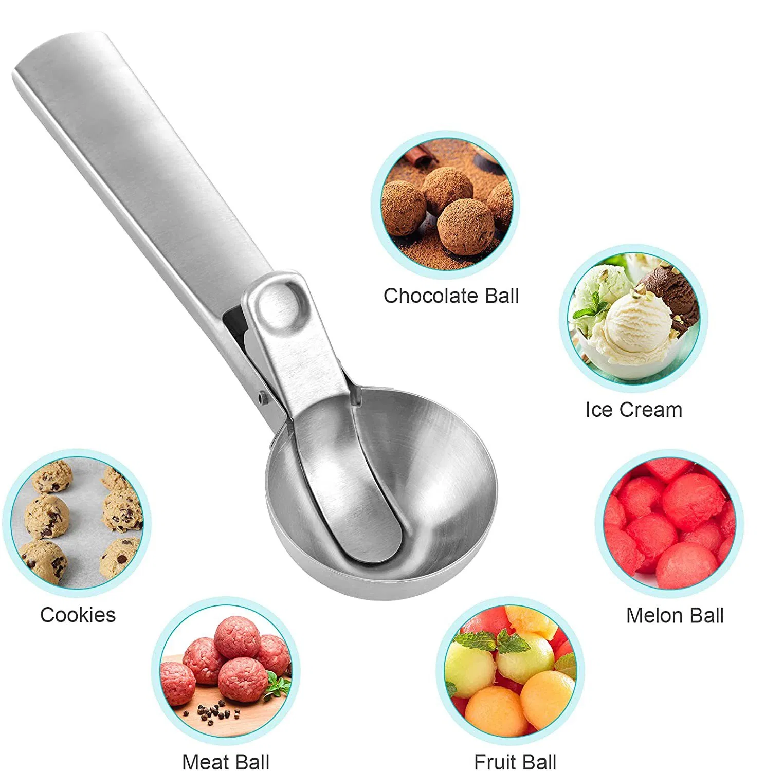 Stainless Steel Ice Cream Scoop Cookie Dough Scoop