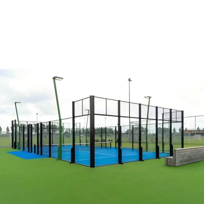 Panoramic Steel Structure Padel Court Fence System for Professional Tournaments