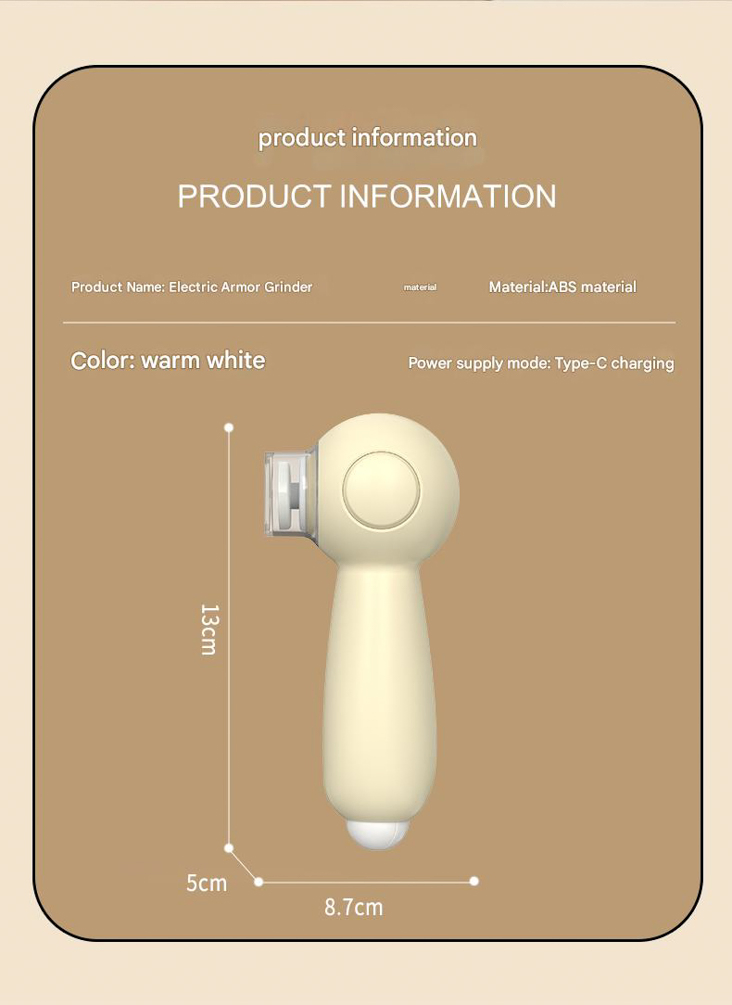 Safety Trimmer Clipper Electric Nail File for Toddler and Adults