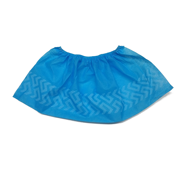 PP35GSM Disposable Non Woven Anti Slip/ Skid Blue Shoe Cover 17*40cm