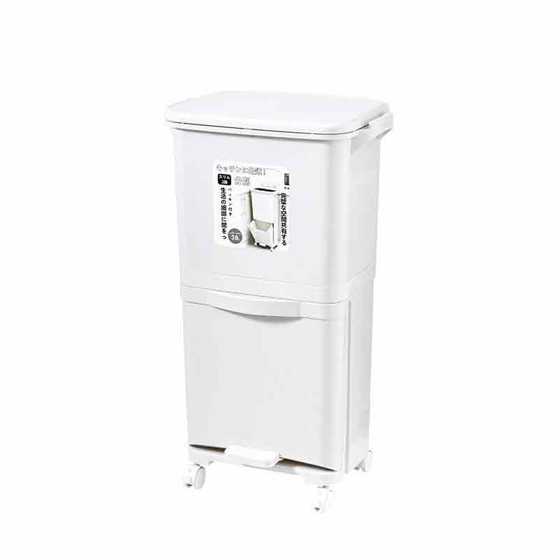 Plastic Functional Household Large Capacity Trash Cans Waste Bins Classified Kitchen Trash Basket Folding Garbage Trash Can