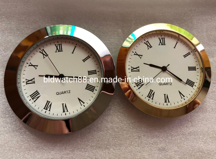 Custom Logo 25mm-65mm Quartz Metal Bezel Small Fit-UPS Clock Inserts for Craft Gift Decoration