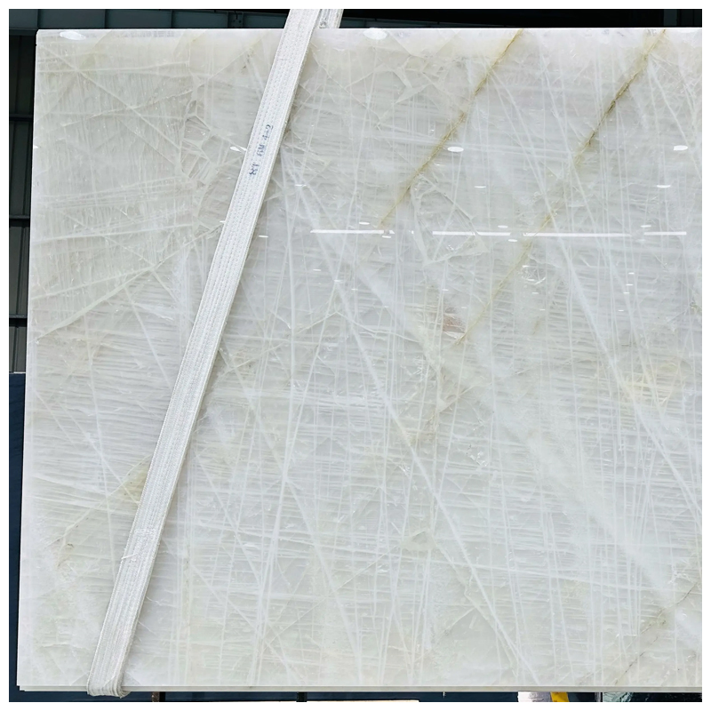 2cm Bianco Cristallo Quartzite Polished Slabs