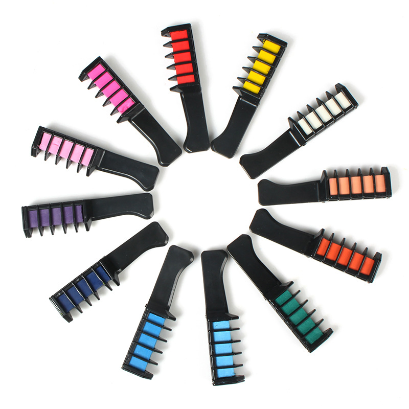 China Supplier Non-Toxic Plastic Hair Dye Comb Washable Temporary Hair Chalk