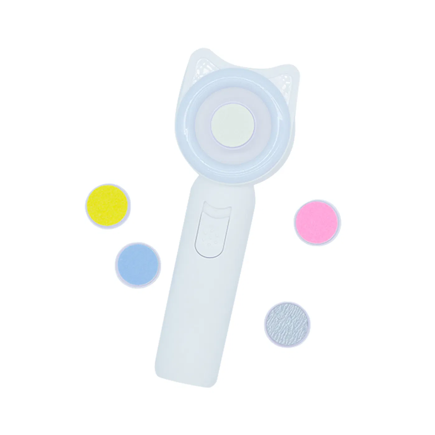 Hot Selling Cat Cartoon Type Portable 5 in 1 Electric Nail Clipper Set Safety Use Baby Nail Trimmer with LED Light