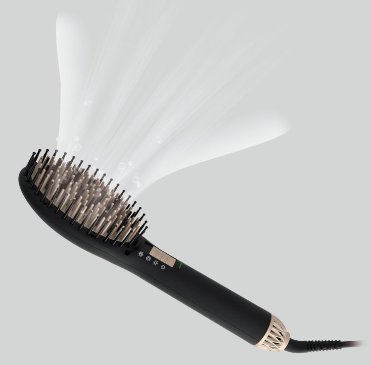 Newest Patented 3 in 1 Hot Air Hair Drying and Straightening Brush