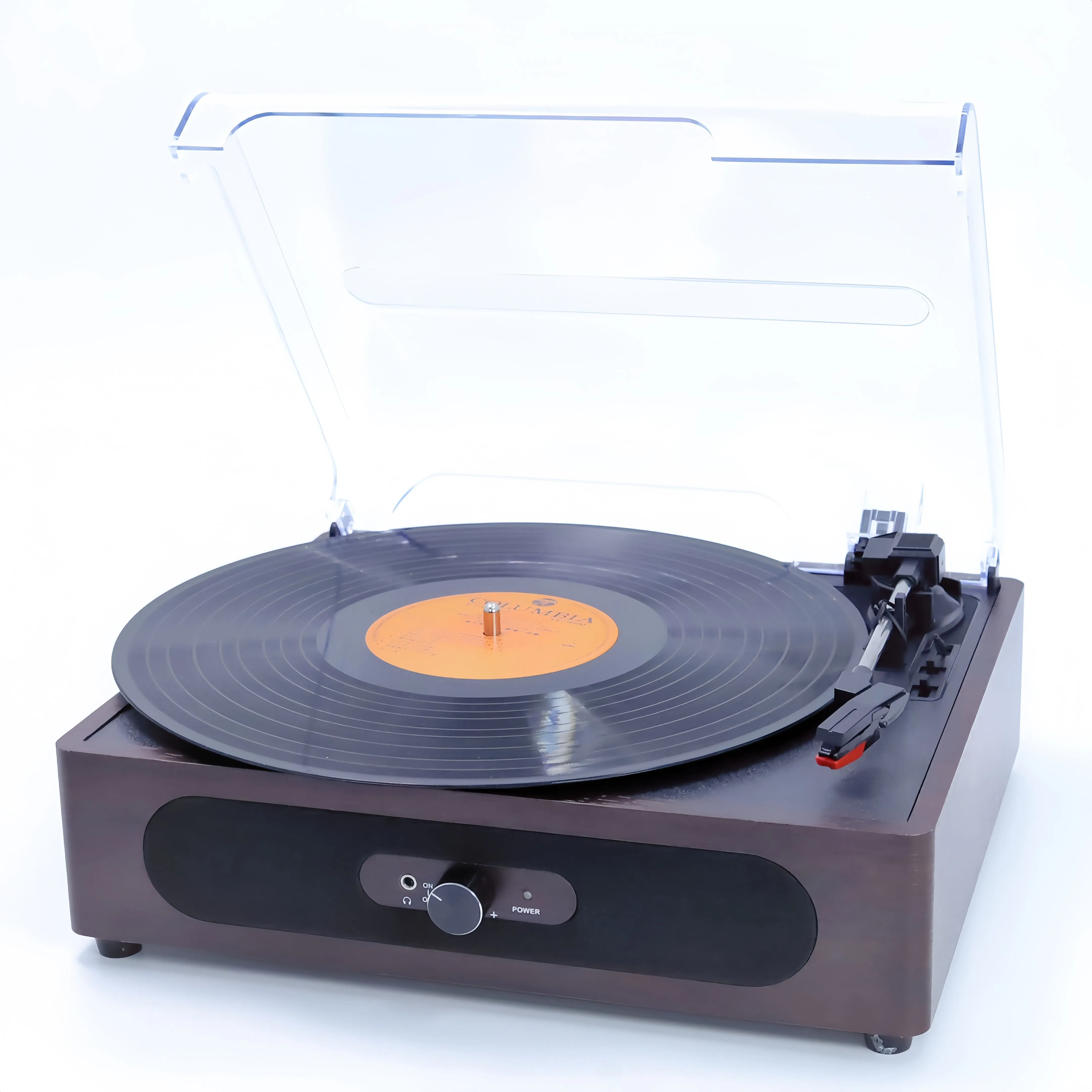 Wholesale Price Wooden Vinyl Player Clear Dust Cover Home Lp Music Player