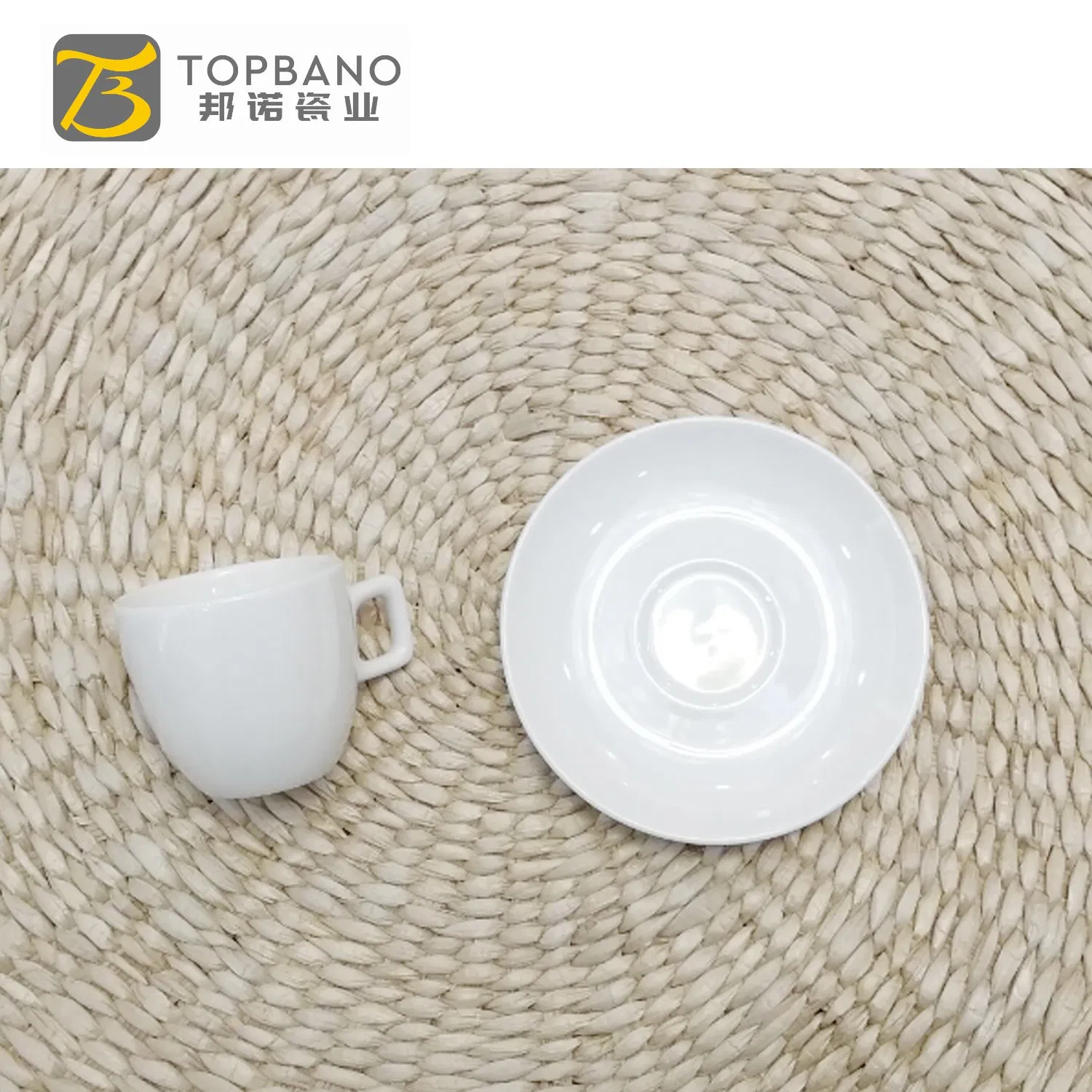 Ceramic Porcelain 4oz Cup and Saucer Custom Coffee Cups